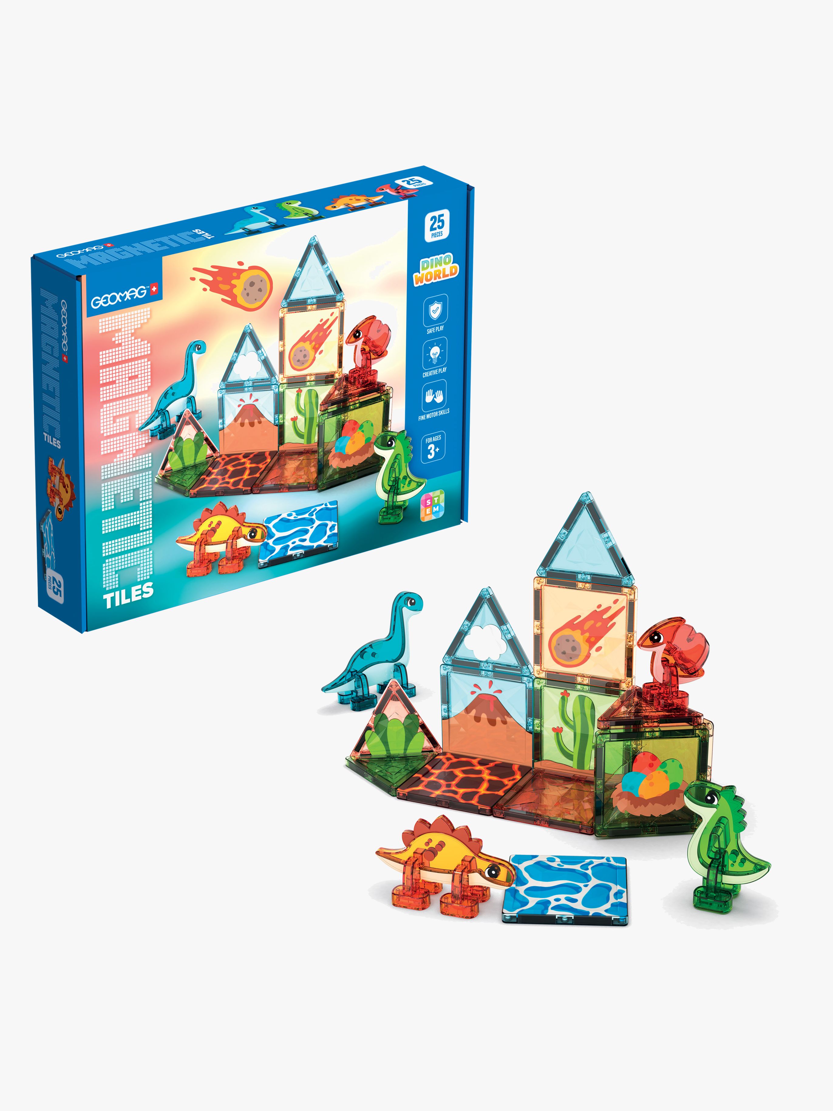 Geomag Magnetisk Byggesæt Dino World 25 Dele