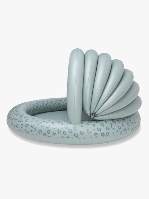 Swim Essentials Badebassin med Solbeskyttelse 100 cm, Green Leopard