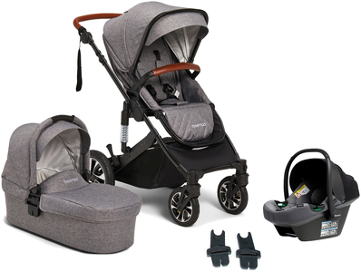 Beemoo Maxi 4 Duovogn inkl. Route i-Size Autostol Baby, Grey Black/Mineral Grey