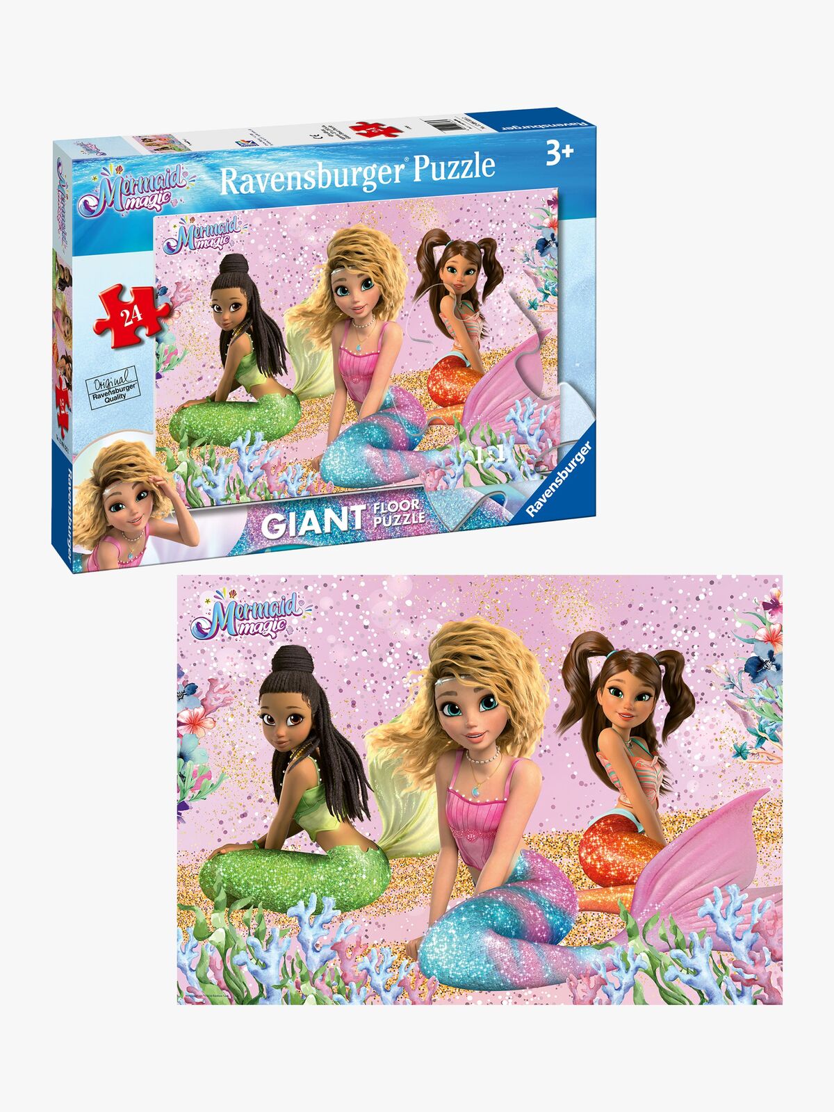 Ravensburger Mermaid Magic Gulvpuslespil 24 Brikker
