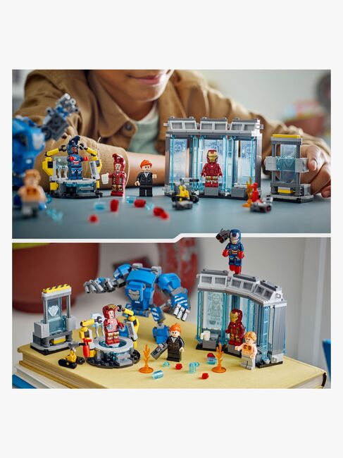 LEGO Super Heroes 76315 Iron Mans laboratorium: Dragtgalleriet