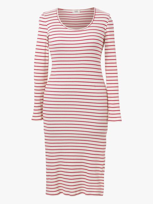 Boob Signe midi Kjole, Stripe White/Red