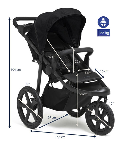 Beemoo Activity Go Aktivitetsvogn, Black