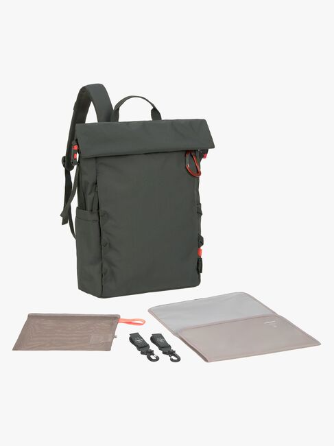 Lässig Outdoor Pusletaske Rygsæk med Roll-top-åbning, Dark Olive