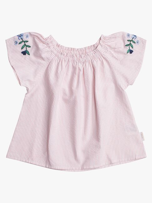 Petite Chérie Atelier Zola Bluse, Pink/White