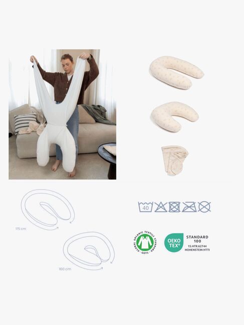 Doomoo  Amme- & Graviditetspude 2-i-1, Latte