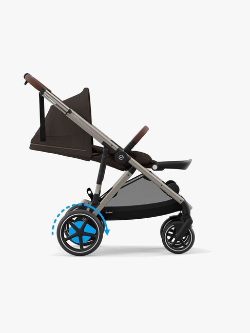 Cybex e-GAZELLE S Klapvogn, Taupe/Chocolate Brown