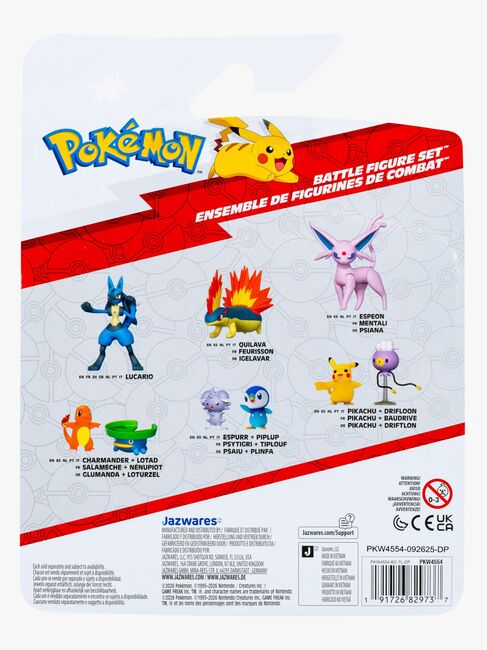Pokémon Battle Figursæt Poochyena Totodile & Kabu 3-pak