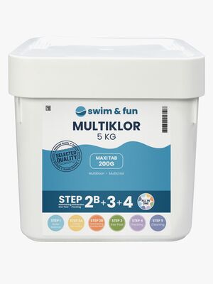 Swim & Fun Stabiliseret Klor 25 stk x 200 gram