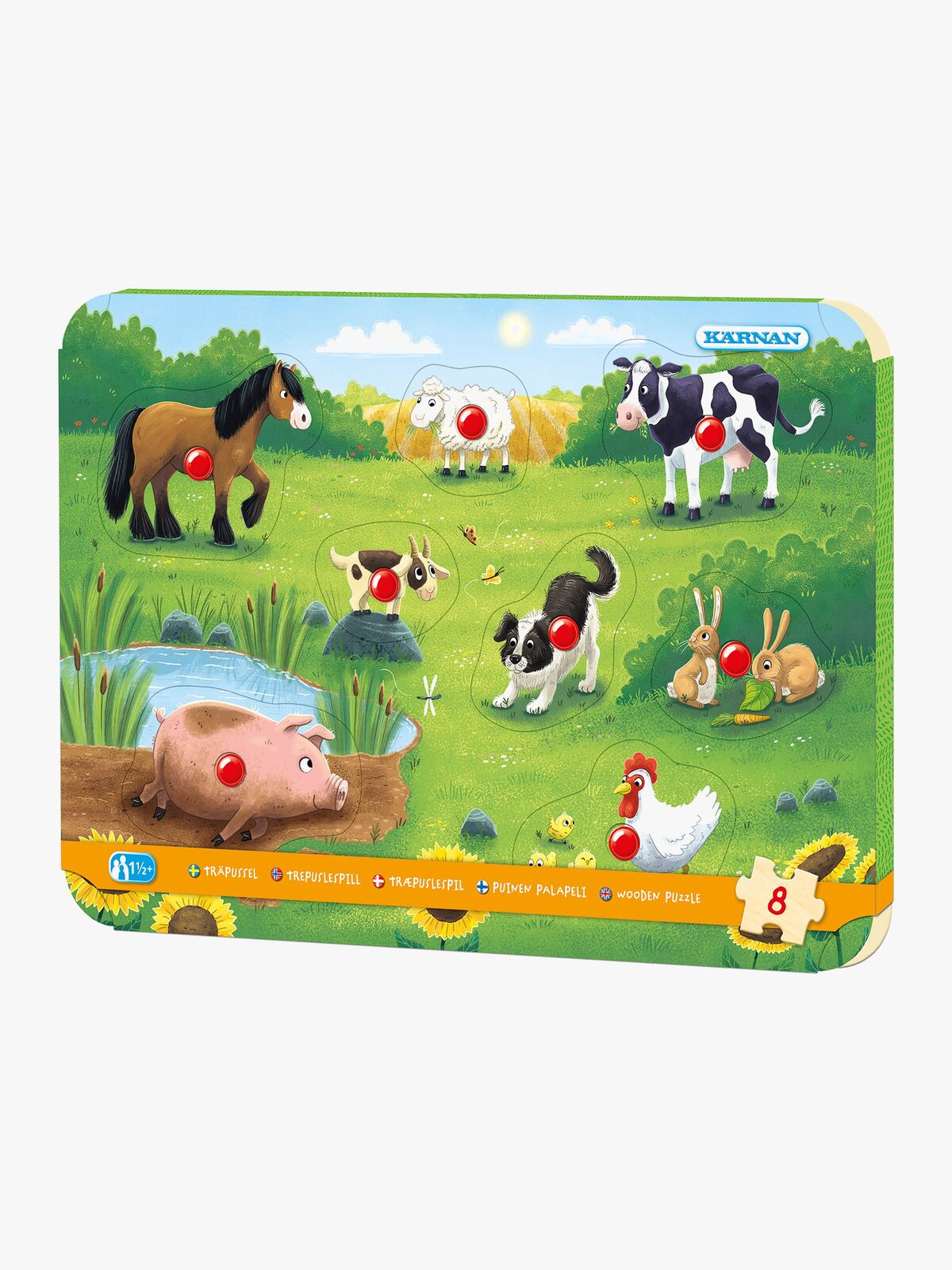 Kärnan Puslespil På Bondegården 8 Brikker
