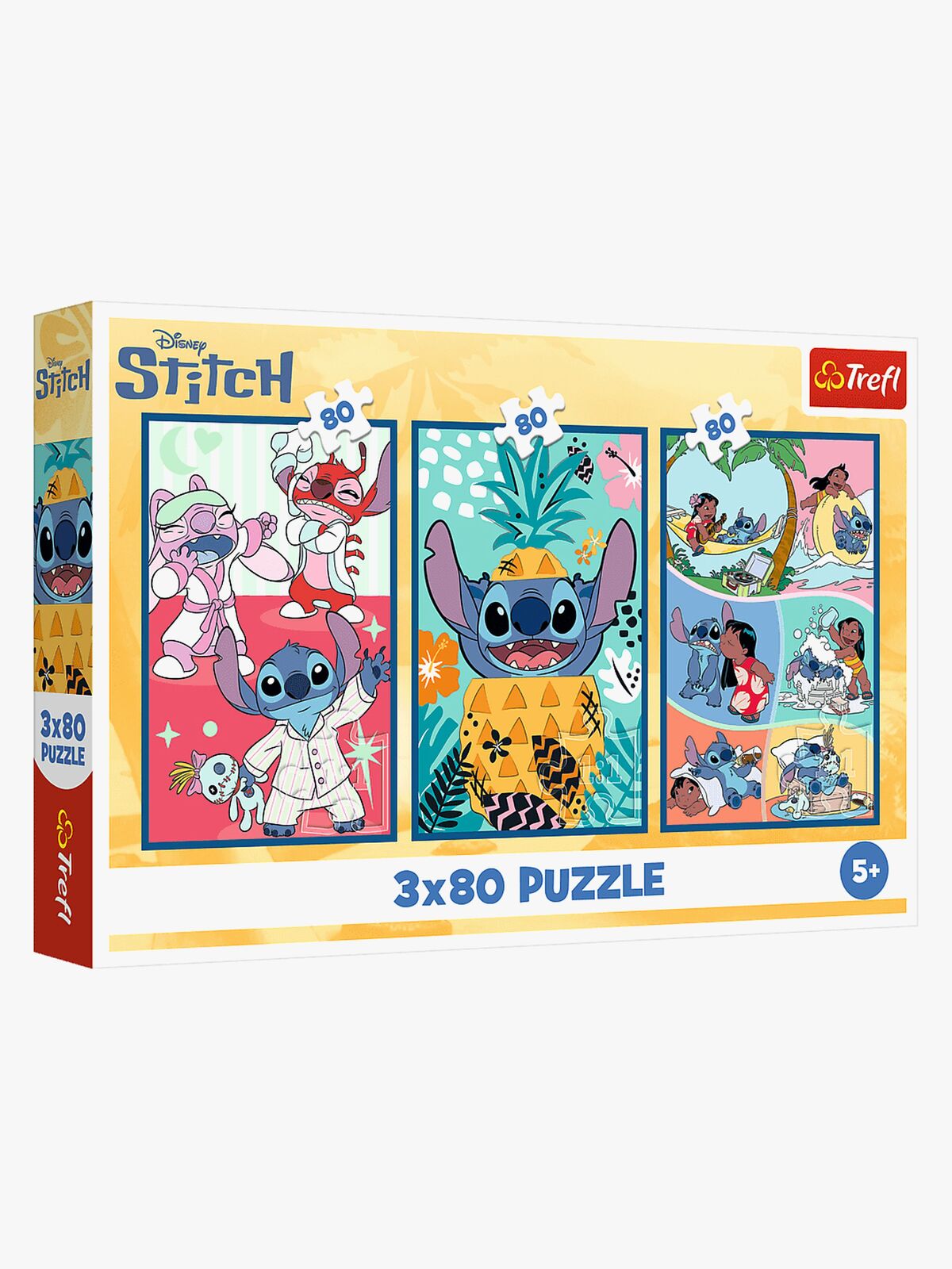 Trefl Lilo & Stitch Puslespil 3x80 Brikker