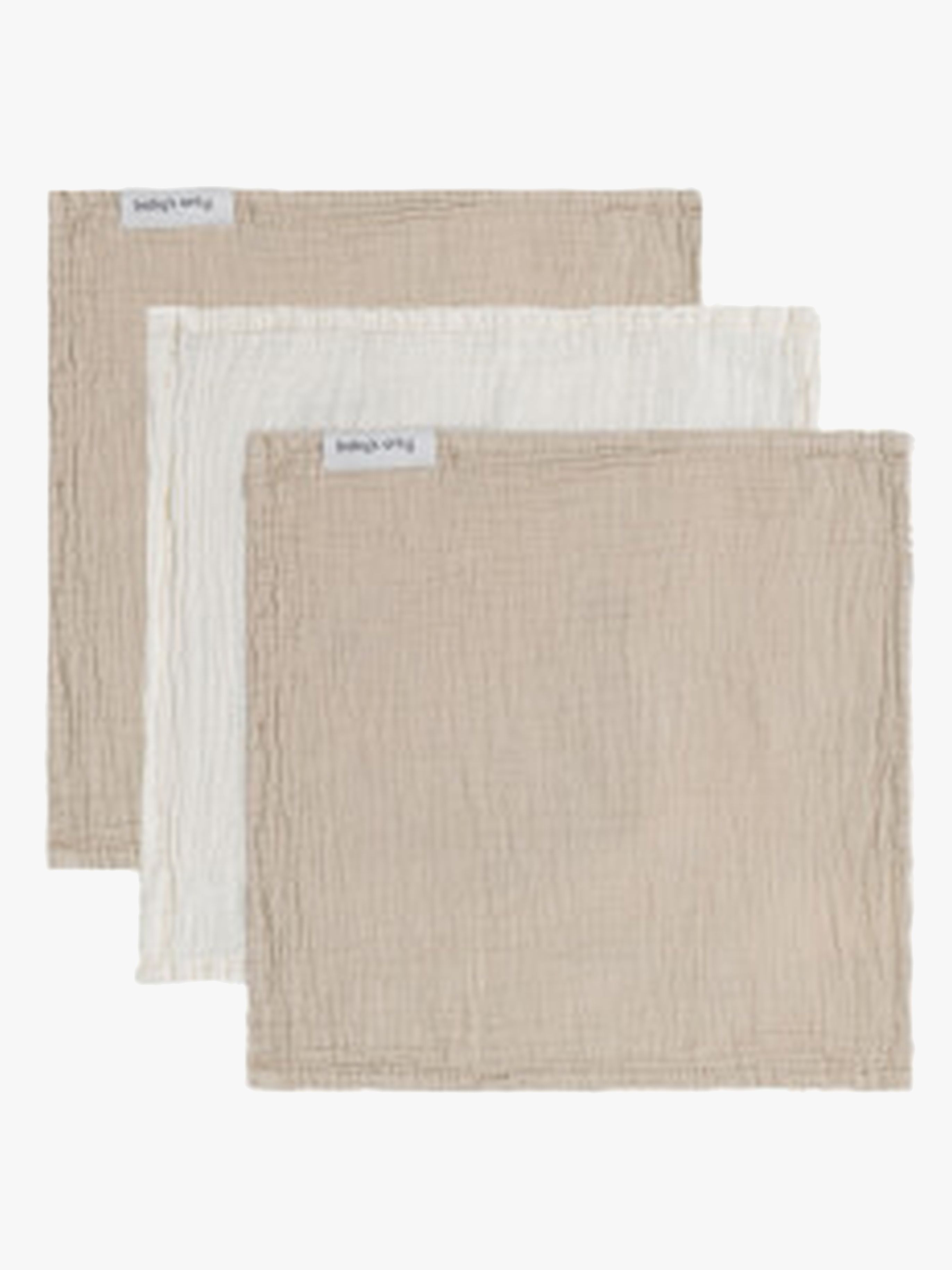 Baby's Only Tender Bomuldsstofble 3-pak, Beige/Linen