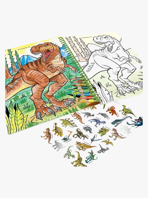 Dino World Malebog med Farveblyanter
