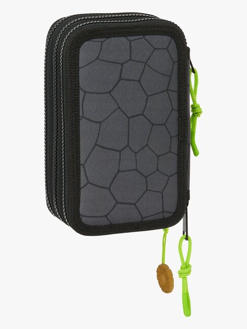 Ninja Turtles Tredelt Penalhus, Grå/Sort