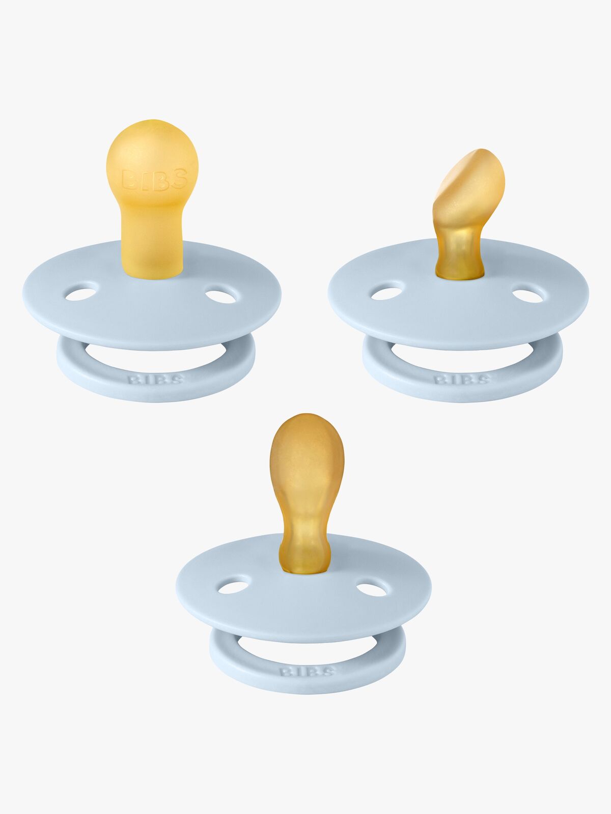 BIBS Try-it Colour Sut 3-pak Latex Str. 1, Baby Blue