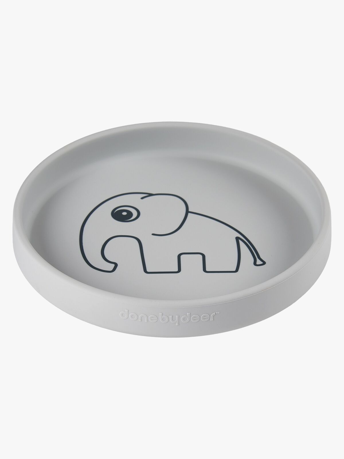 Done By Deer Silikonetallerken Elphee, Grey