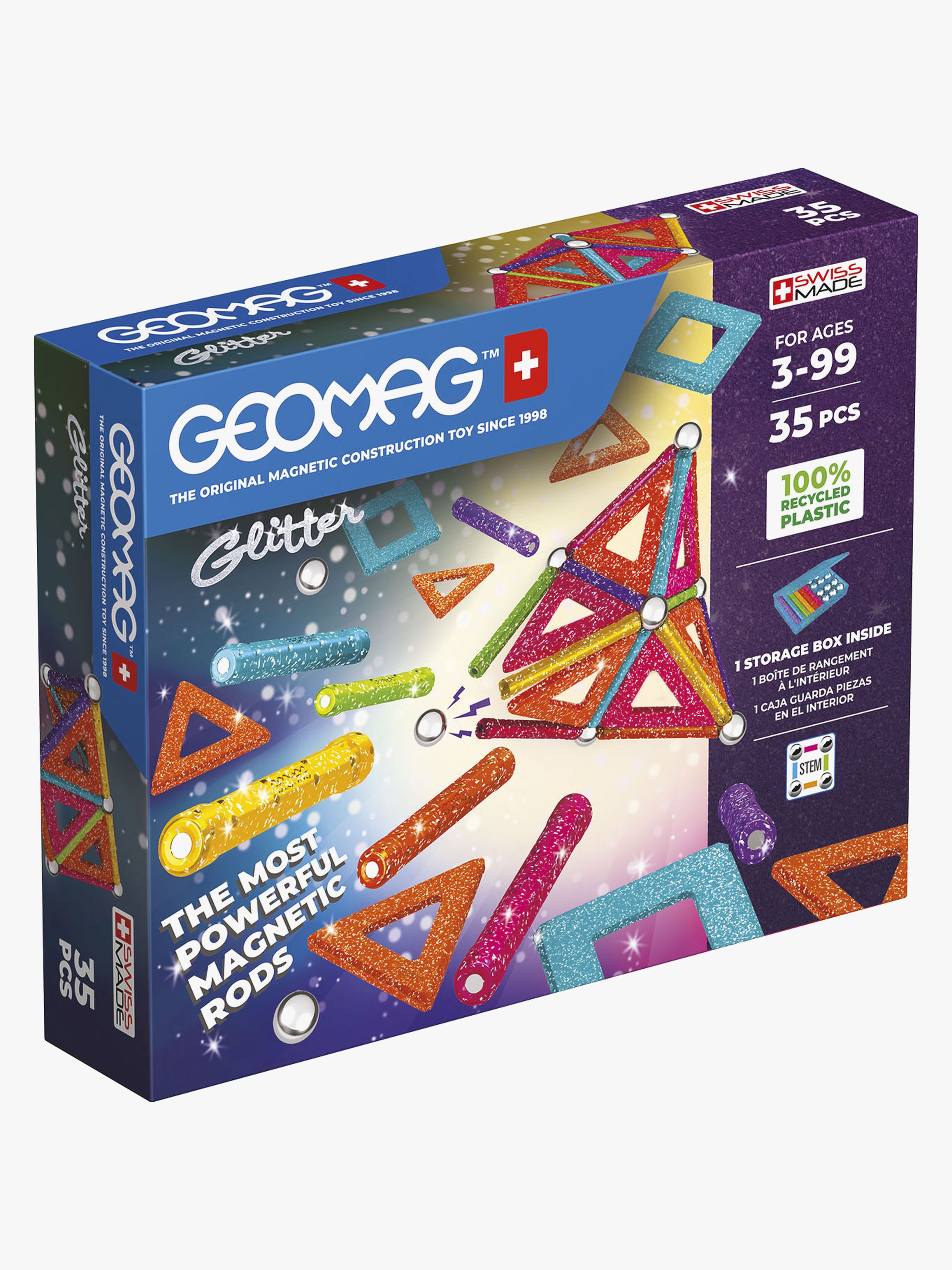 Geomag Byggesæt 35 Dele, Glitter Panels