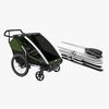 Thule Chariot Cab 2 Cykelanhænger inkl. Ski- og Vandresæt, Cypress Green