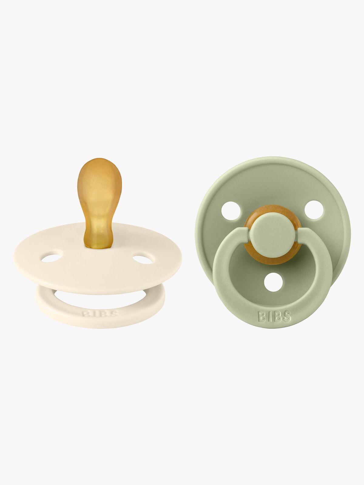BIBS Colour Sutter 2-pak Latex Str. 1, Ivory/Sage