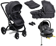Beemoo Move 2-in-1 Kombivogn inkl. Route i-Size Autostol Baby & ISOFIX Base, Asphalt/Mineral Grey