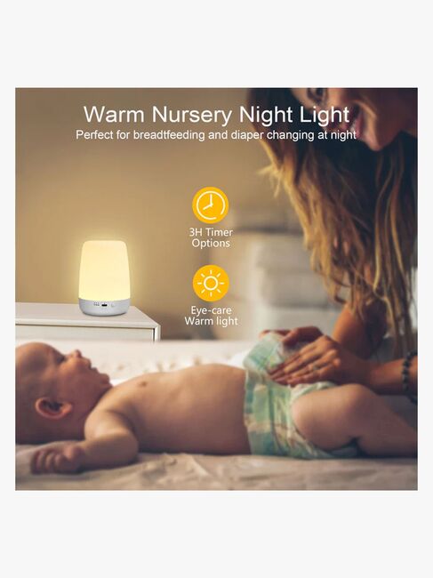 Lippa Colorful Touch Natlampe Timer, Hvid