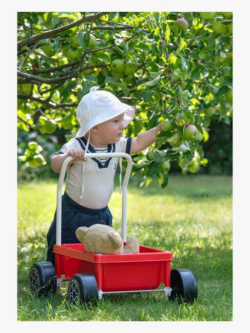 Plasto Gåvogn med Lydsvag Hjul, Rød