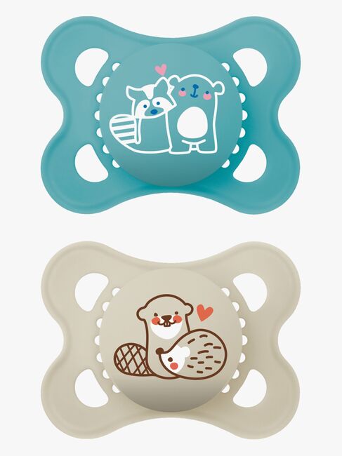 MAM Original Naturgummi Sutter 0-6m, Blå