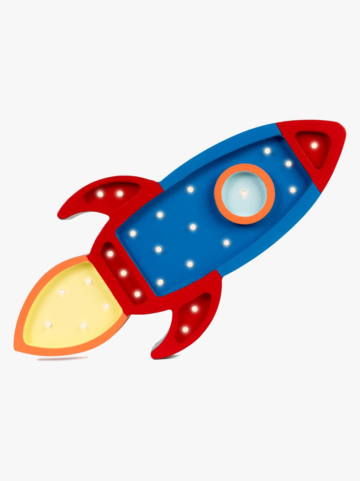 Little Lights Lampe Rumraket, Navy/Rød