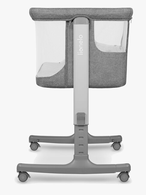 Lionelo Aurora Bedside Crib 3-i-1, Grey Concrete