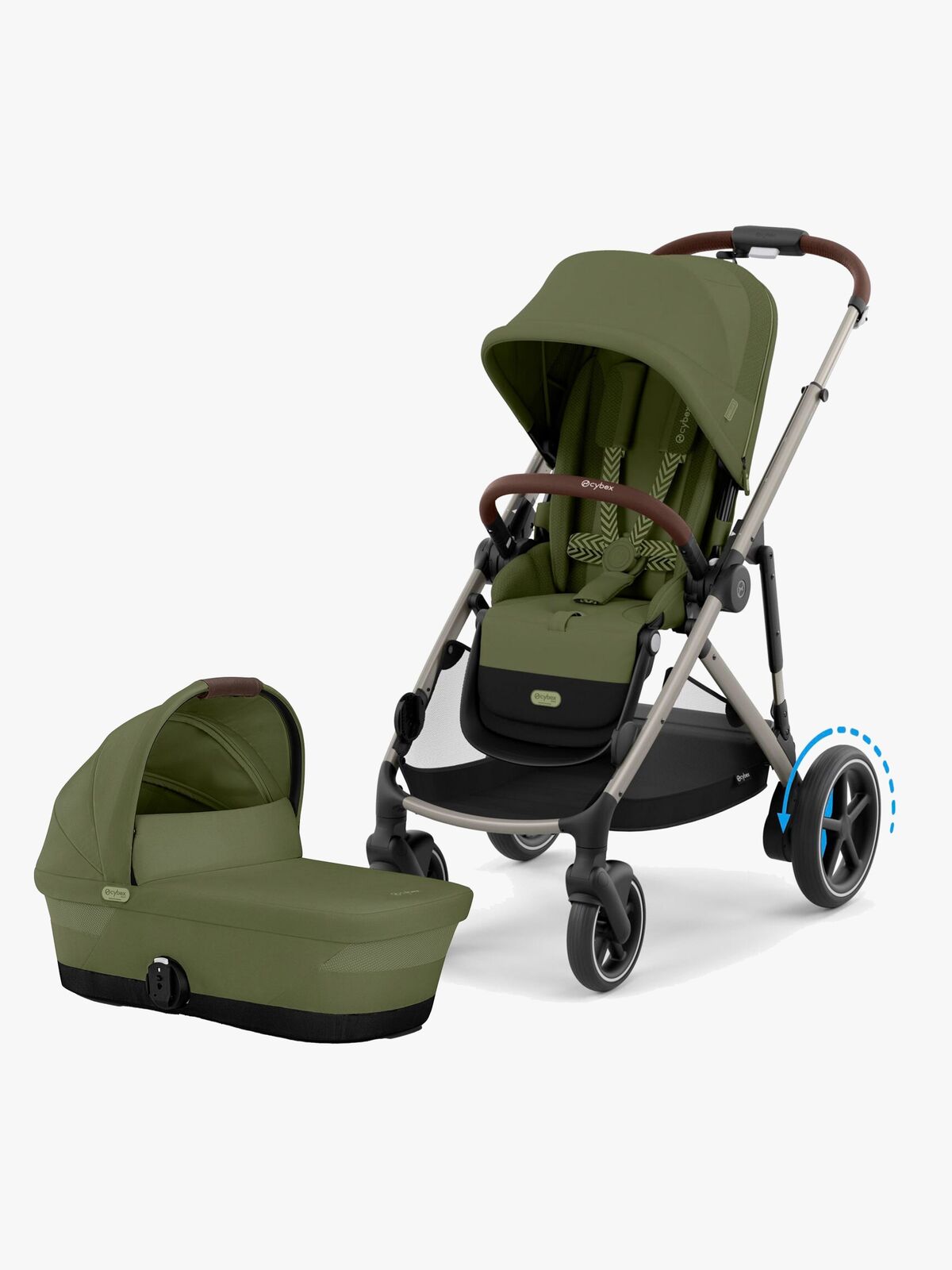 Cybex e-Gazelle S Duovogn, Moss Green/Taupe