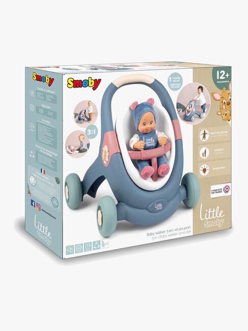 Smoby Little Smoby 3-i-1 Gåvogn med Dukke