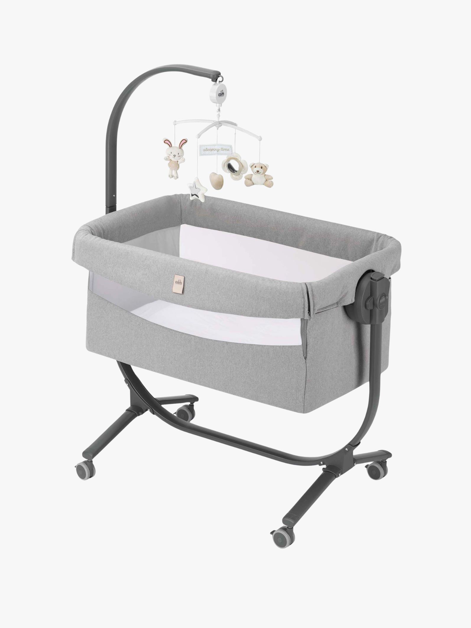 CAM Cullami Bedside Crib, Grå