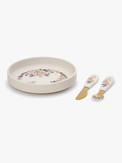 Elodie Tallerken Sæt Silikone, Blue Garden