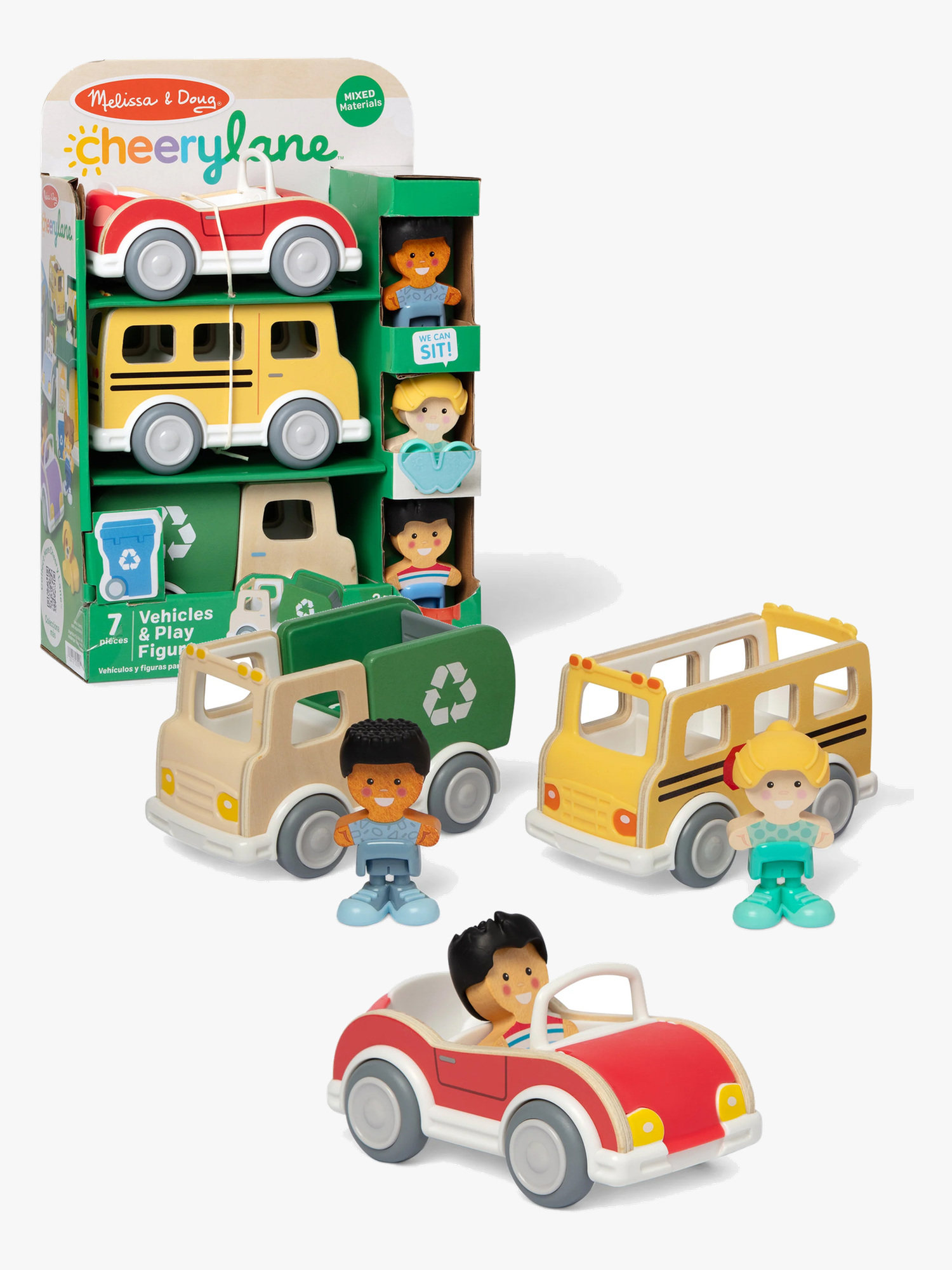 Melissa & Doug Cheery Lane Biler Og Figurer 3-Pak