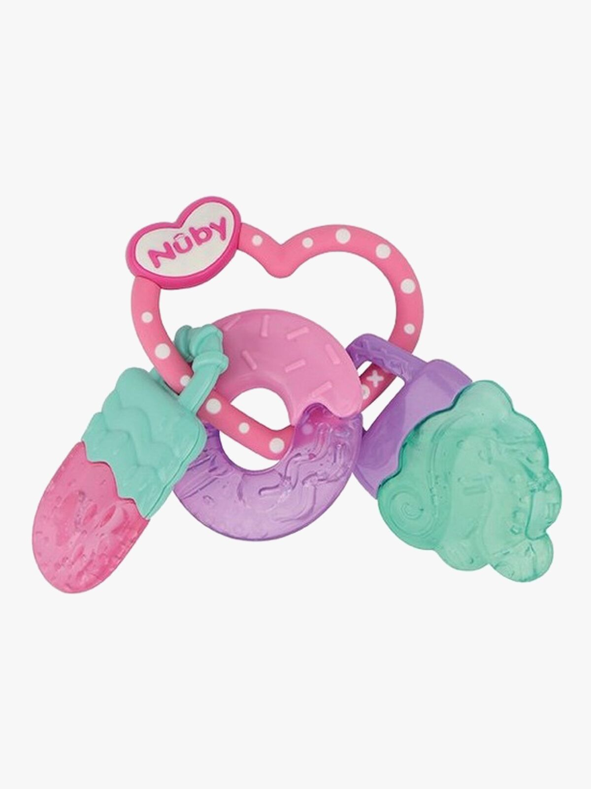 Nuby Icy Bite Sweets Bidering, Pink/Turqoise/Purple