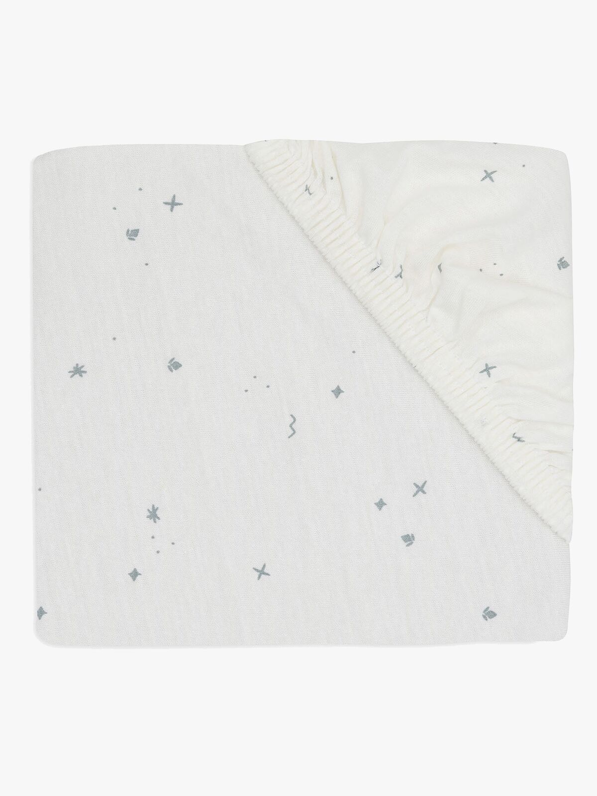 Jollein Stræklagen Twinkling 70/75x140/150, Off white/Sea Green