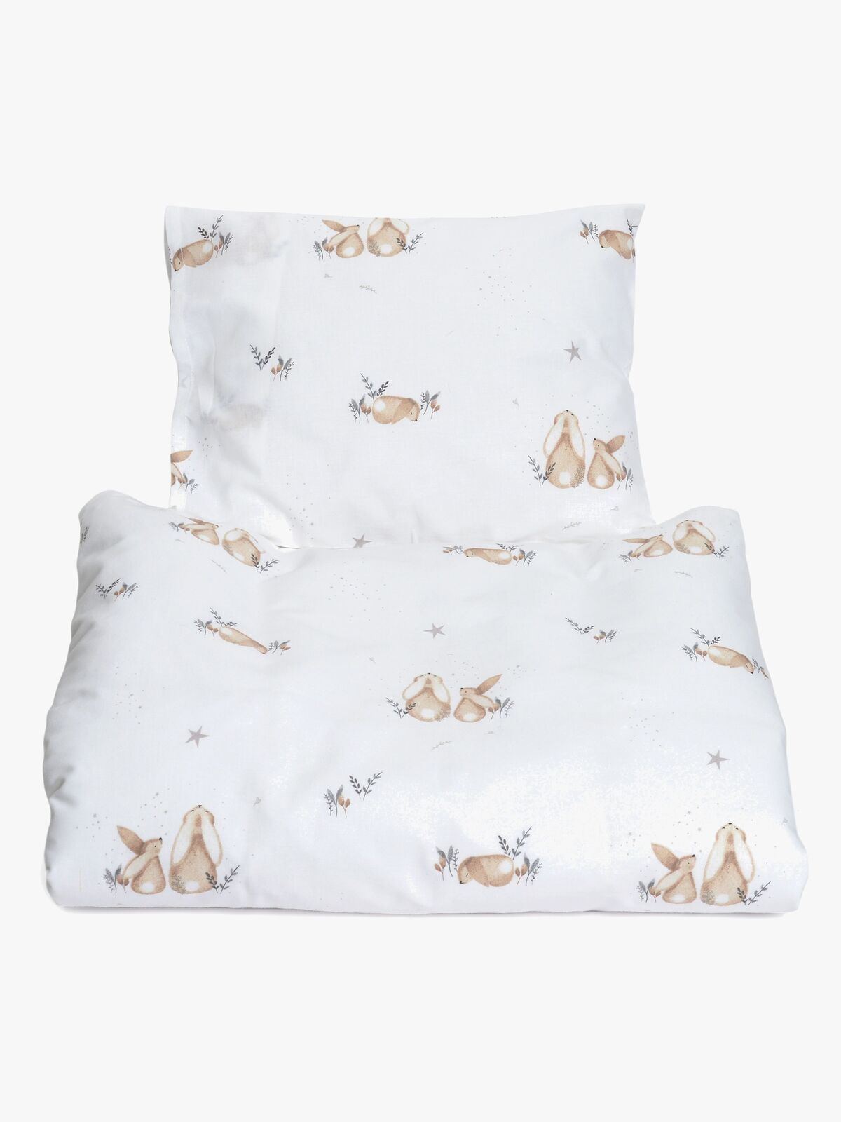 MiniDreams Sengesæt Tremmeseng 100x130 Bunny, Hvid