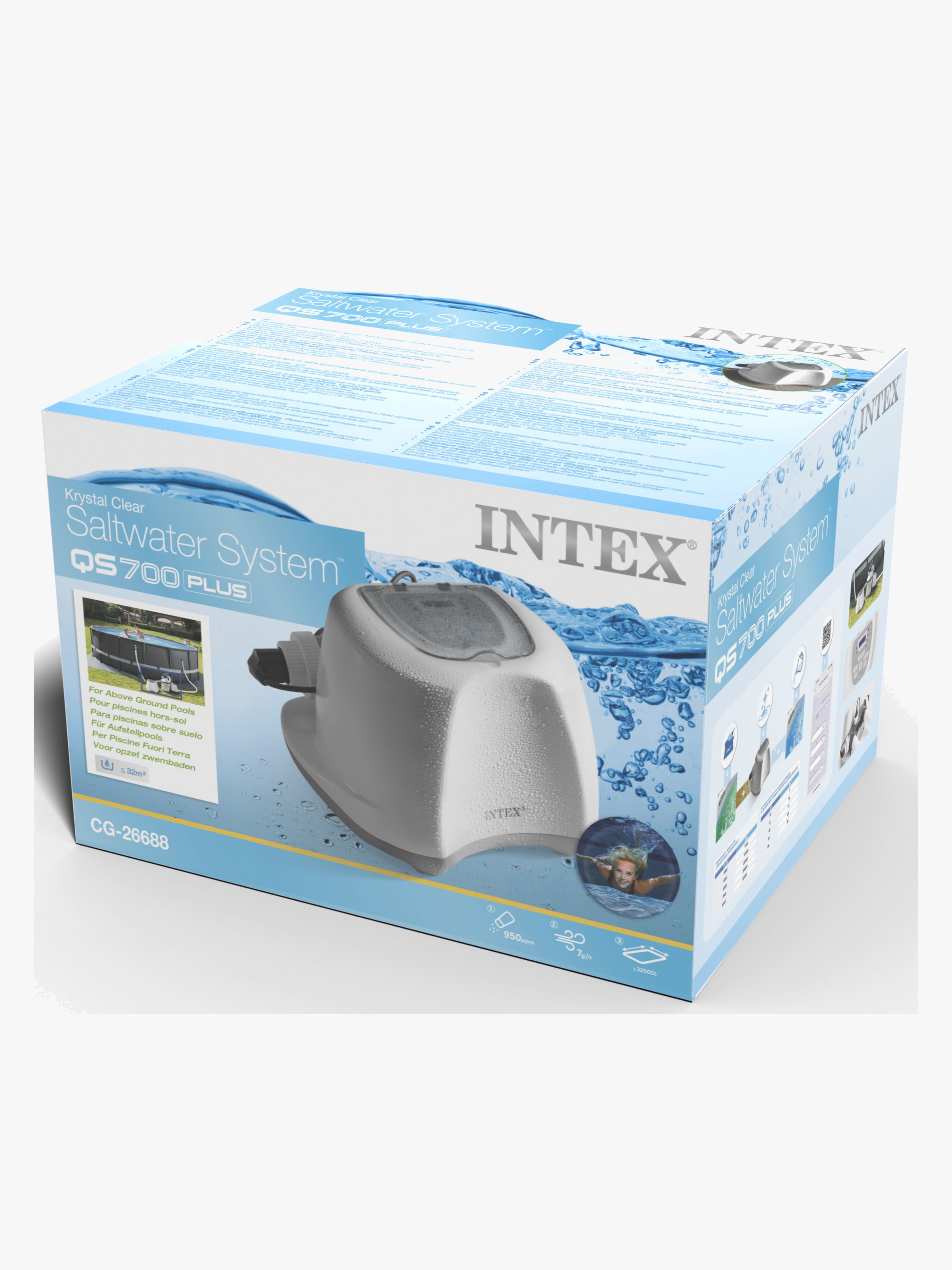Intex Krystal Clear Qs700 Plus Saltvandssystem, Badebassin til børn