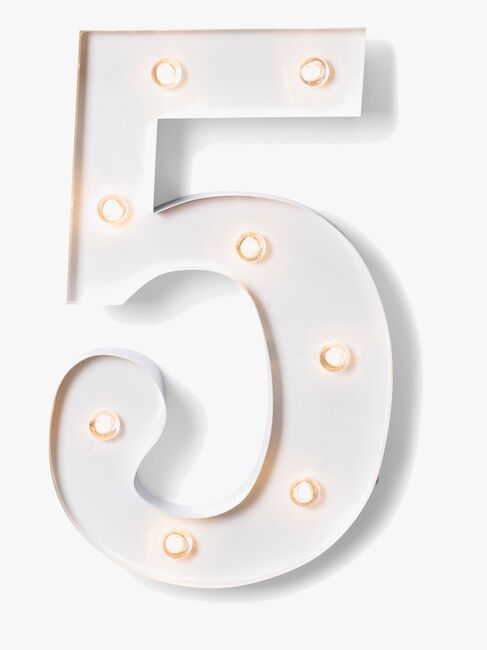 Alice & Fox Tallampe 5, Hvid