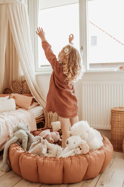 Play&Go Organic Bloom Legetæppe, Tawny Brown