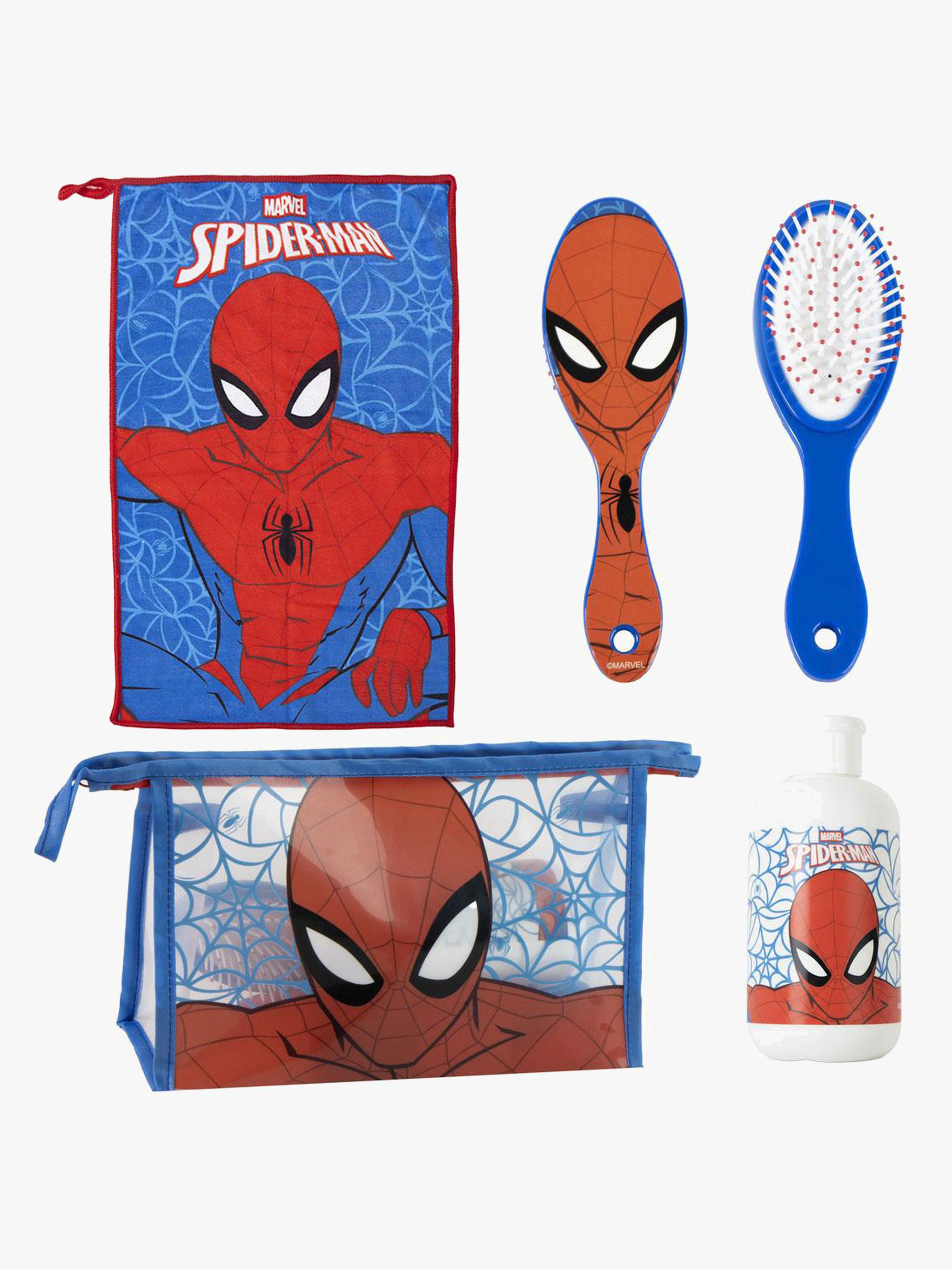 Marvel Spider-Man Toilettaske med Håndklæde Hårbørste & Flaske