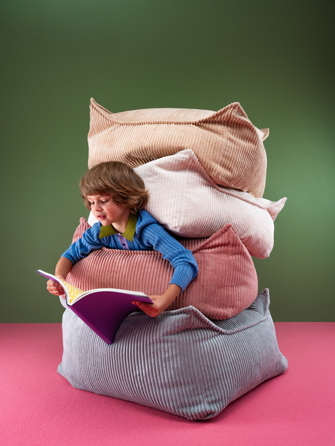 Wigiwama Kvadrat Puf, Pink Mousse