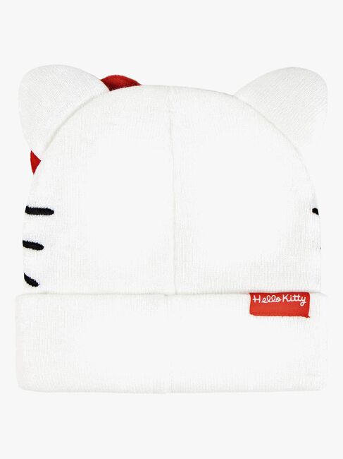 Hello Kitty Hue og Vanter, Rød/Hvid