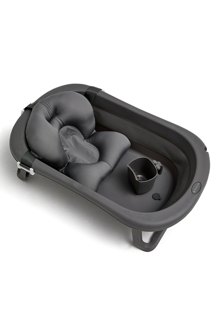 Beemoo CARE Assist Badekar inkl. Badestøtte & Skyllekande, Deep Grey