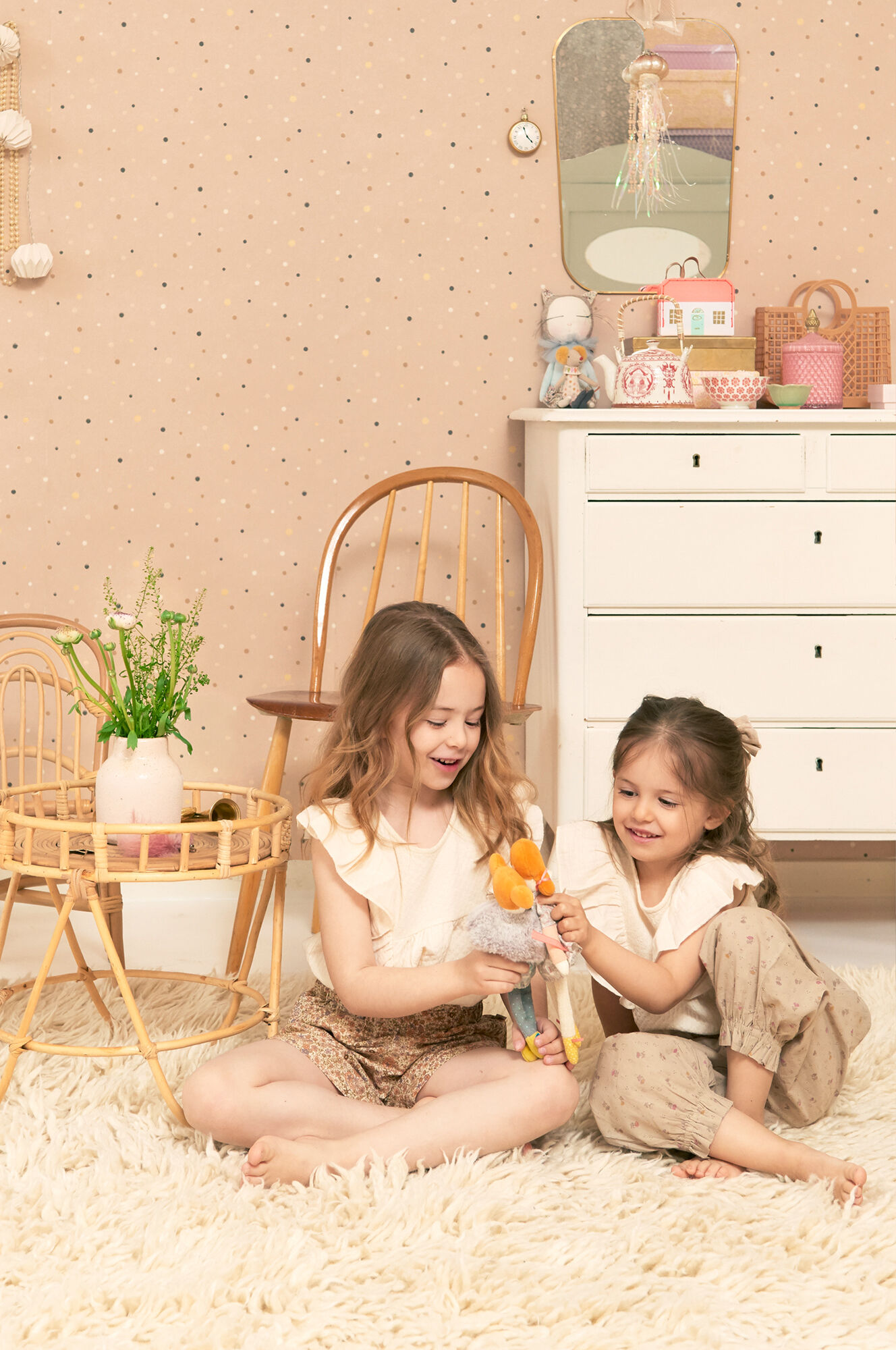 Majvillan Tapet Stardust, Shimmering Pink