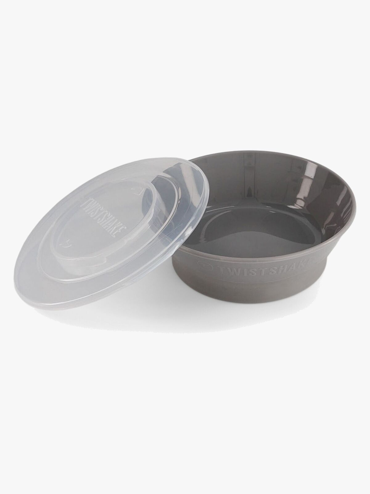 Twistshake Dyb Tallerken m. Låg, Grå