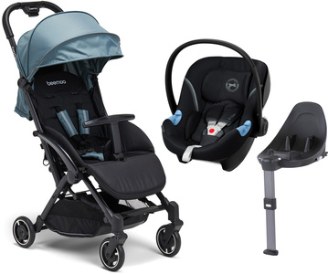 Beemoo Easy Fly Lux 2 Klapvogn inkl. Cybex Aton M, Stormy Weather