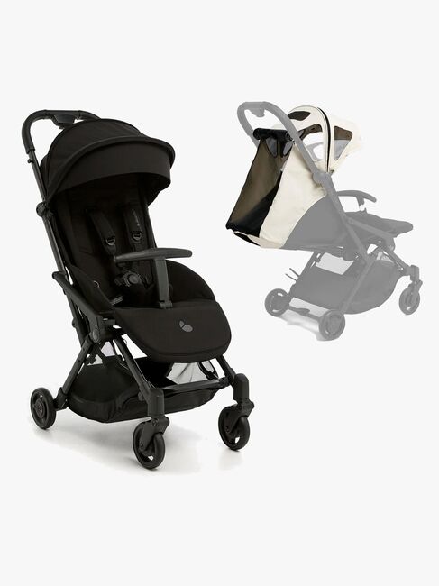 Beemoo Easy Fly Lux 4 Klapvogn inkl. Breezy Kaleche, Jet Black/Off-White