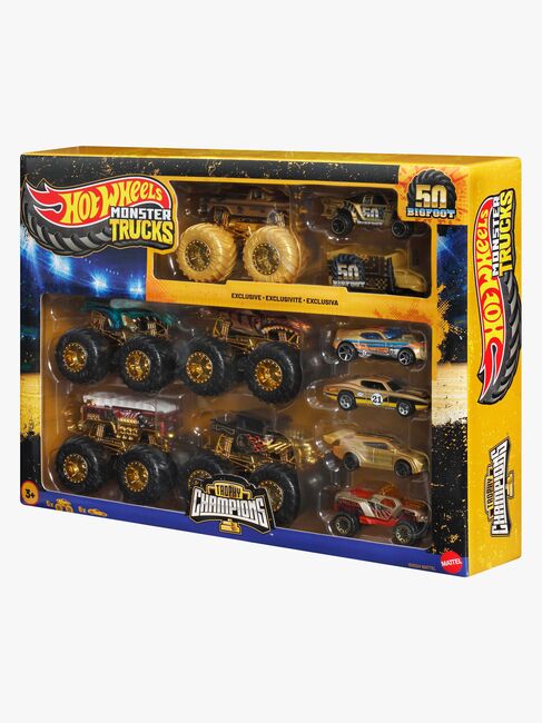 Hot Wheels Monster Trucks Bigfoot Trophy Champions Flerpak