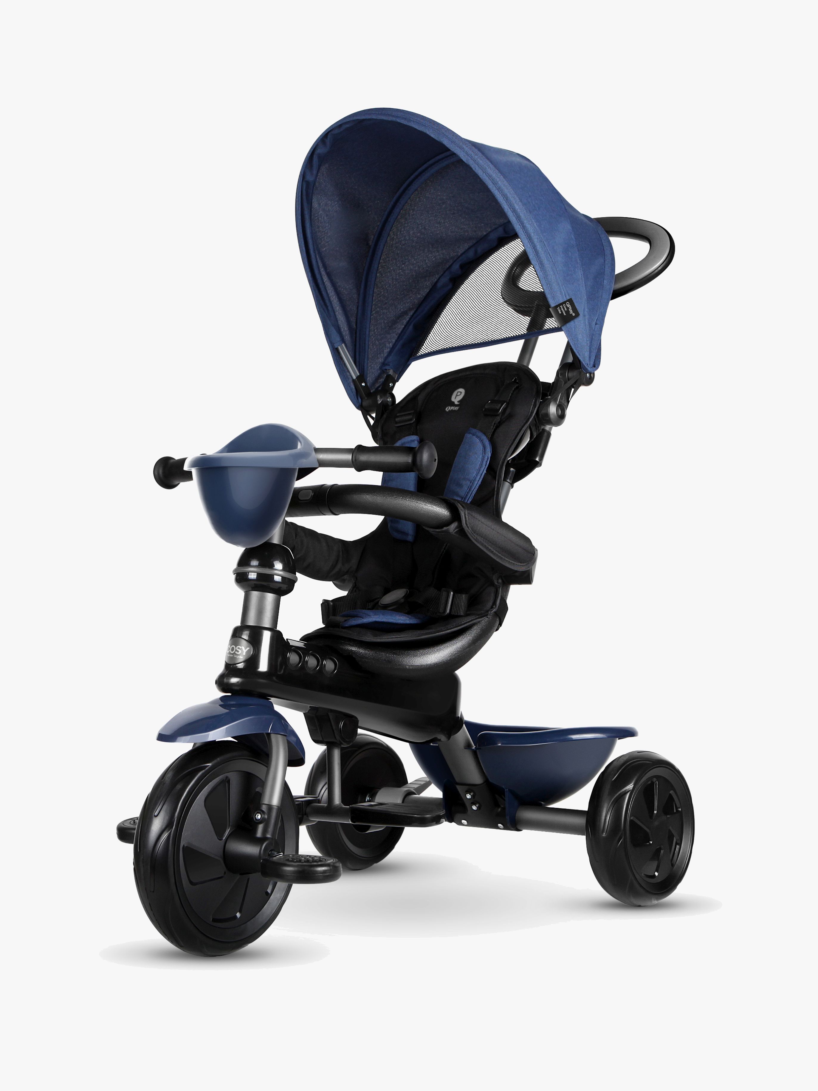 QPlay Cosy 4-i-1 Trehjulet Cykel, Blå